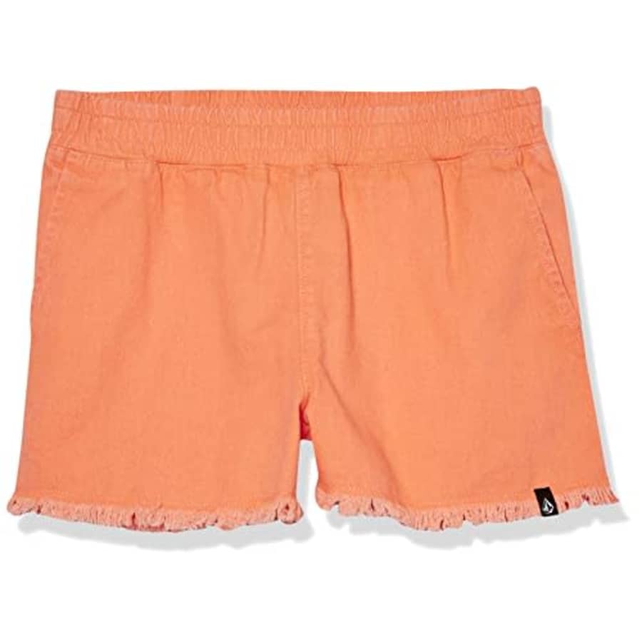 Volcom Girls' Strutin Stone Elastic Waist Cut Off Short, Papaya for $27