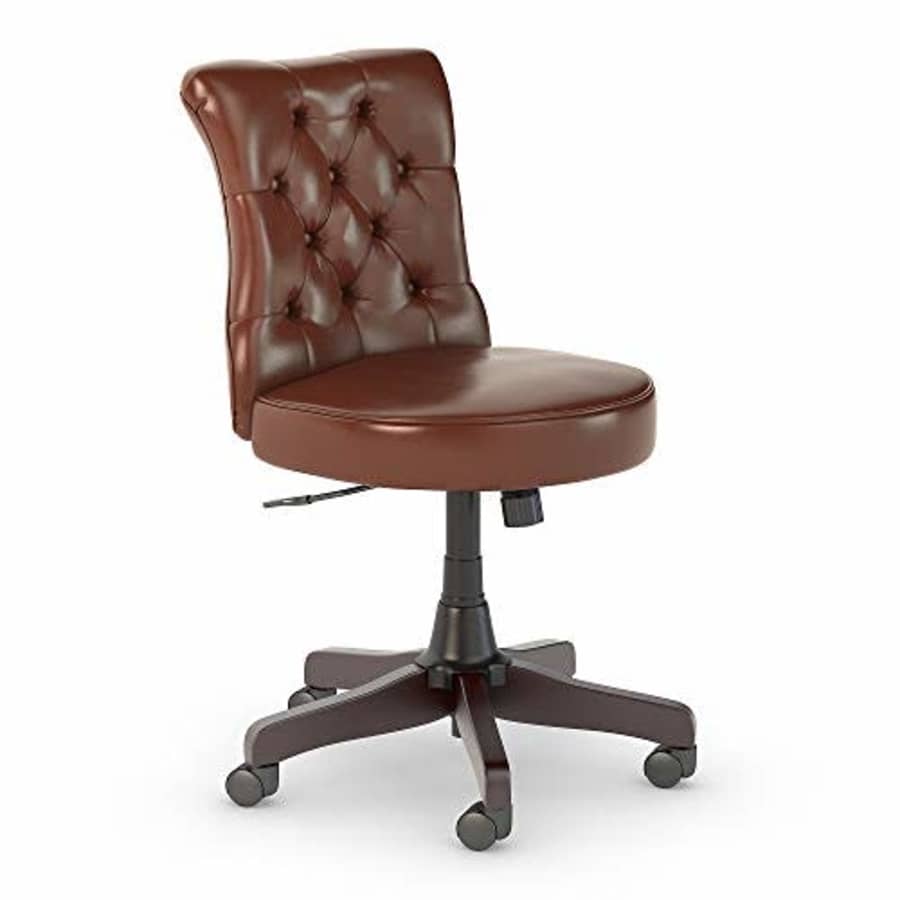 Bush Furniture Bush Business Furniture Arden Lane Mid Back Tufted Office Chair, Harvest Cherry Leather for $99