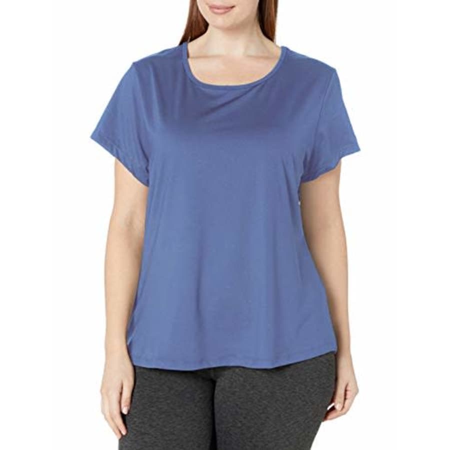 SHAPE activewear Women's Plus Size Rock Steady Tee, BIJIOU Blue, 3X for $37