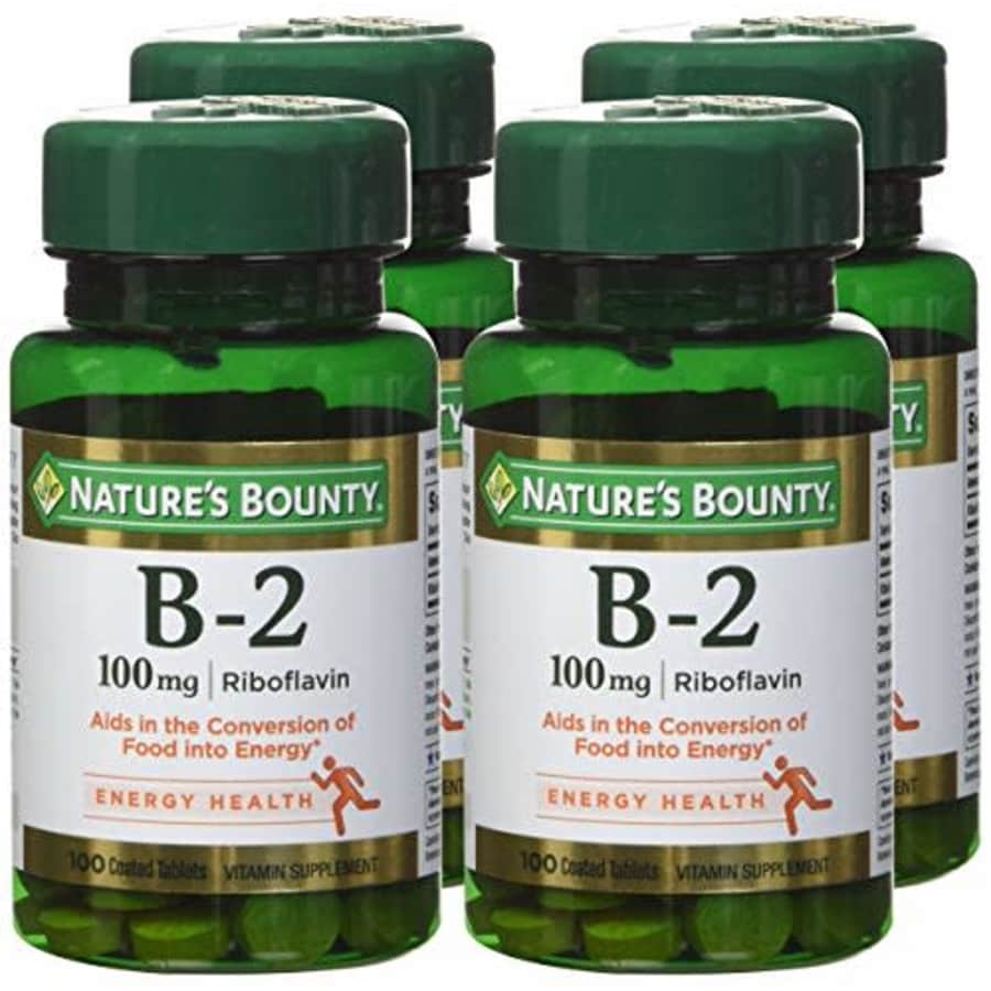 Nature's Bounty Vitamin B-2 100 mg, 100 Coated Tablets (Pack of 4) for $39 Nature's Bounty Vitamin B-2 100 mg, 100 Coated Tablets (Pack of 4) for $39