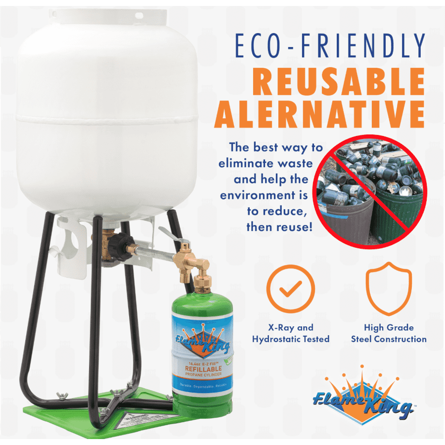 1-lb. Refillable Propane Cylinder with Refill Adapter Kit for $32