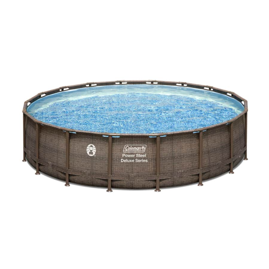 Coleman Power Steel 18-Foot x 48" Metal Frame Above Ground Pool Set: $498 Coleman Power Steel 18-Foot x 48" Metal Frame Above Ground Pool Set: $498