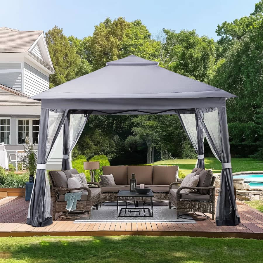 Pamapic 11x11-Foot Outdoor Pop Up Gazebo for $114