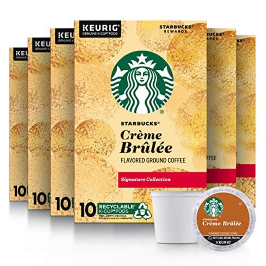 Starbucks Flavored K-Cup Coffee Pods Crme Brle for Keurig Brewers 6 boxes (60 pods total) for $79 Starbucks Flavored K-Cup Coffee Pods Crme Brle for Keurig Brewers 6 boxes (60 pods total) for $79