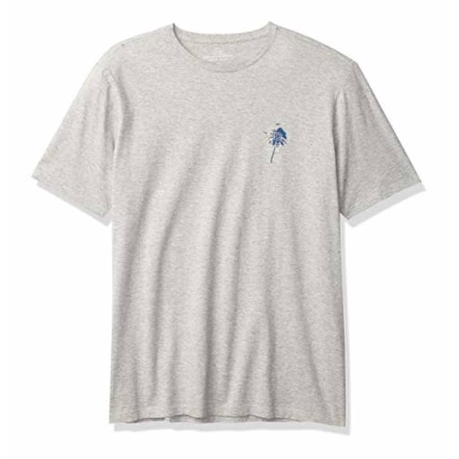 vineyard vines Men's Short Sleeve EDSFTG Palm T-Shirt, Gray Heather, Extra Small for $15