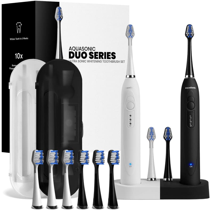 AquaSonic Duo Dual Handle Ultra Whitening Electric ToothBrush for $42 AquaSonic Duo Dual Handle Ultra Whitening Electric ToothBrush for $42