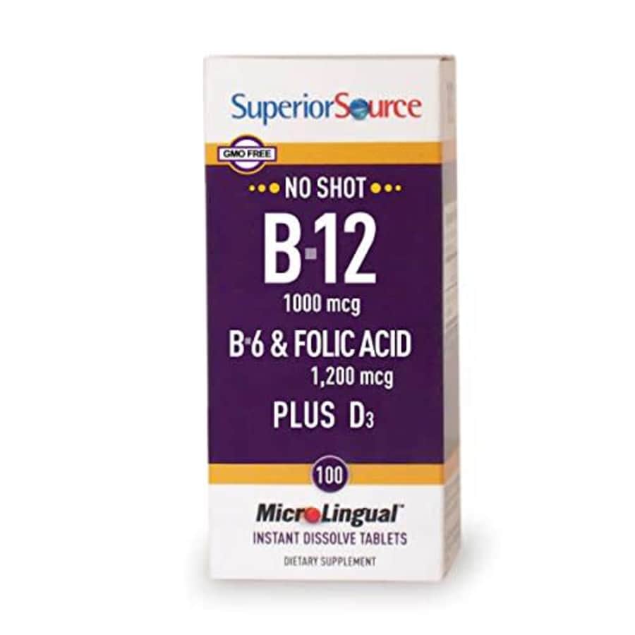 Superior Source No Shot B6/B12/Folic Acid Plus D Multivitamins, 100 Count for $16