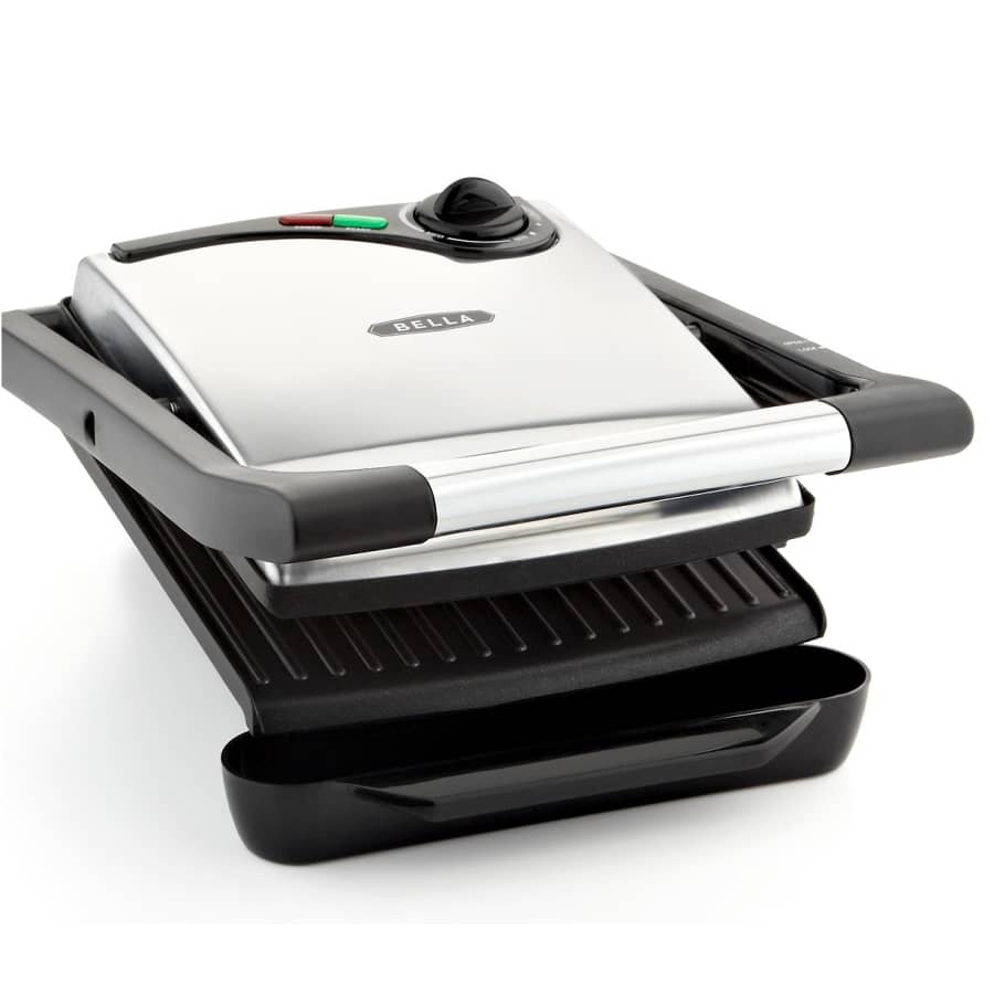 Bella Stainless Steel Non-Stick Panini Press Sandwich Maker for $15