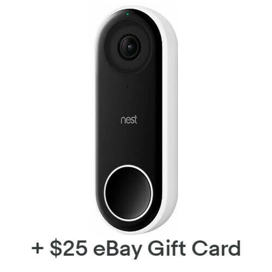 Nest Hello Wireless Video Doorbell for $149 w/ $25 eBay Gift Card Nest Hello Wireless Video Doorbell for $149 w/ $25 eBay Gift Card