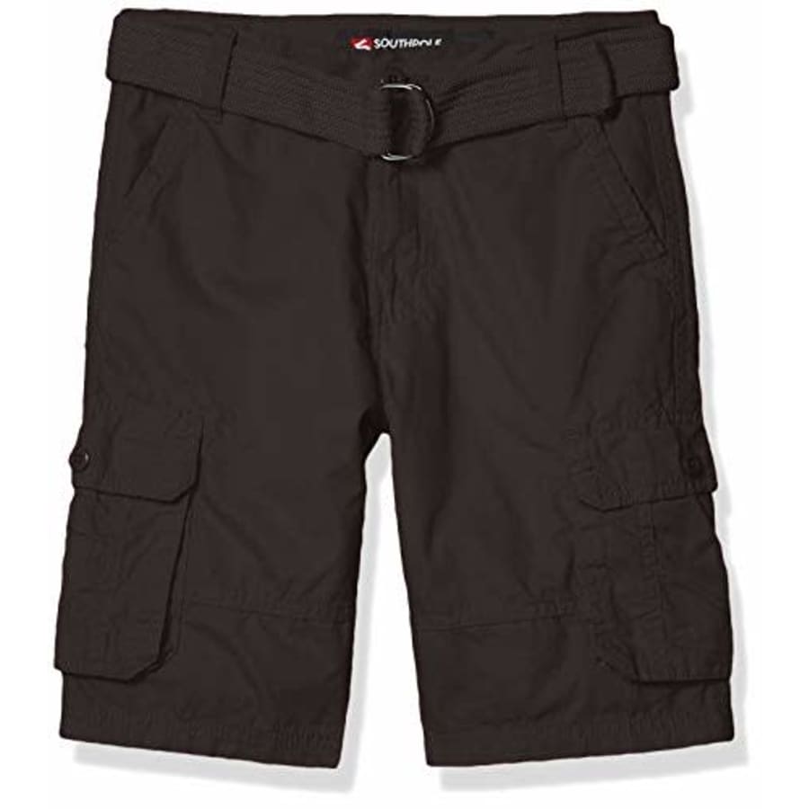 Southpole - Kids Boys' Little Belted Mini Canvas Cargo Shorts in, Dark Grey 3, 6 for $13