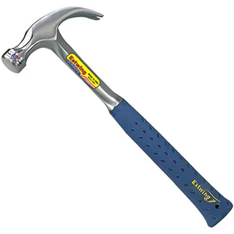 Estwing E3-12C 12 Oz Curve Claw Hammer With Blue Vinyl Shock Reduction Grip, Silver for $31