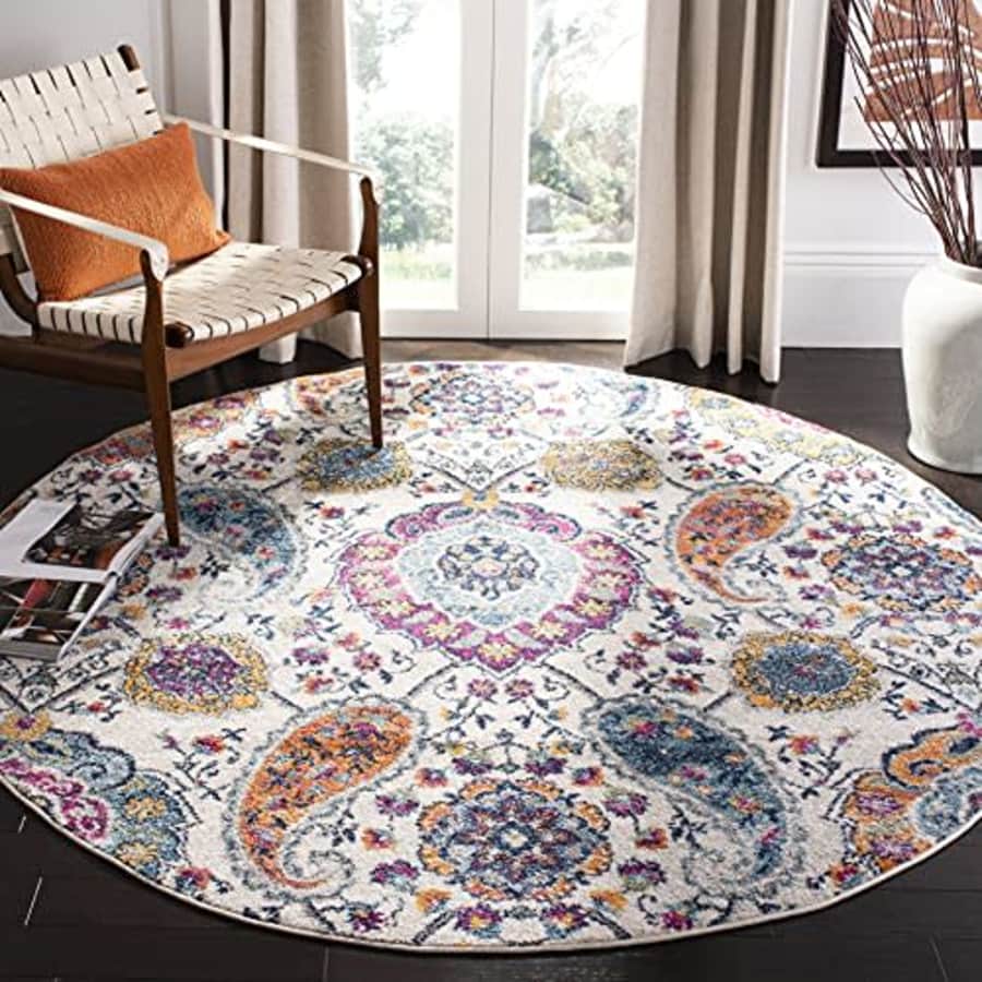 Safavieh Madison Collection MAD600B Boho Chic Glam Paisley Non-Shedding Dining Room Entryway Foyer for $77