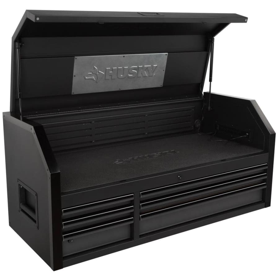 Husky 6-Drawer Tool Chest w/ Pull-Out Work Surface, Power Strip for $349 Husky 6-Drawer Tool Chest w/ Pull-Out Work Surface, Power Strip for $349