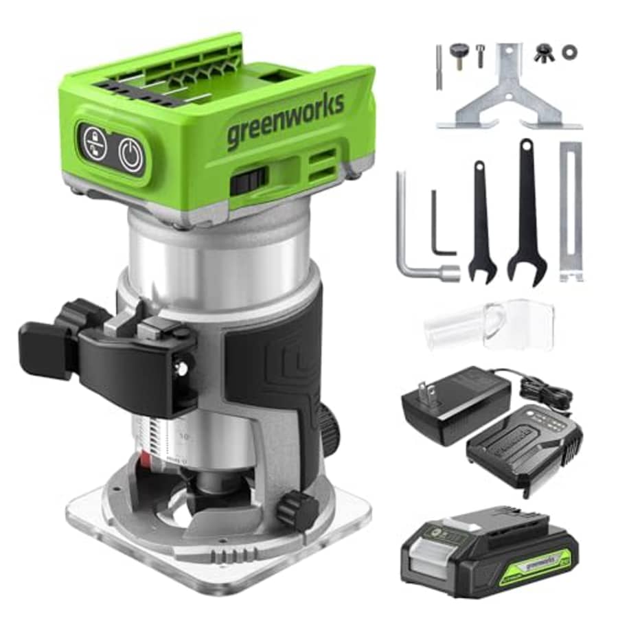 Greenworks 24V Brushless Compact Router with 2Ah Battery and Charger for $100 Greenworks 24V Brushless Compact Router with 2Ah Battery and Charger for $100