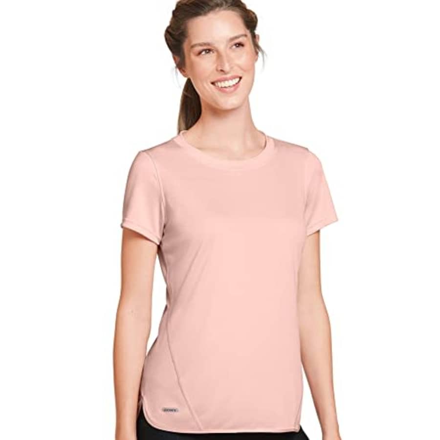 Jockey Women's Activewear Hi-Lo Performance Tee, Rose Petal, XL for $10
