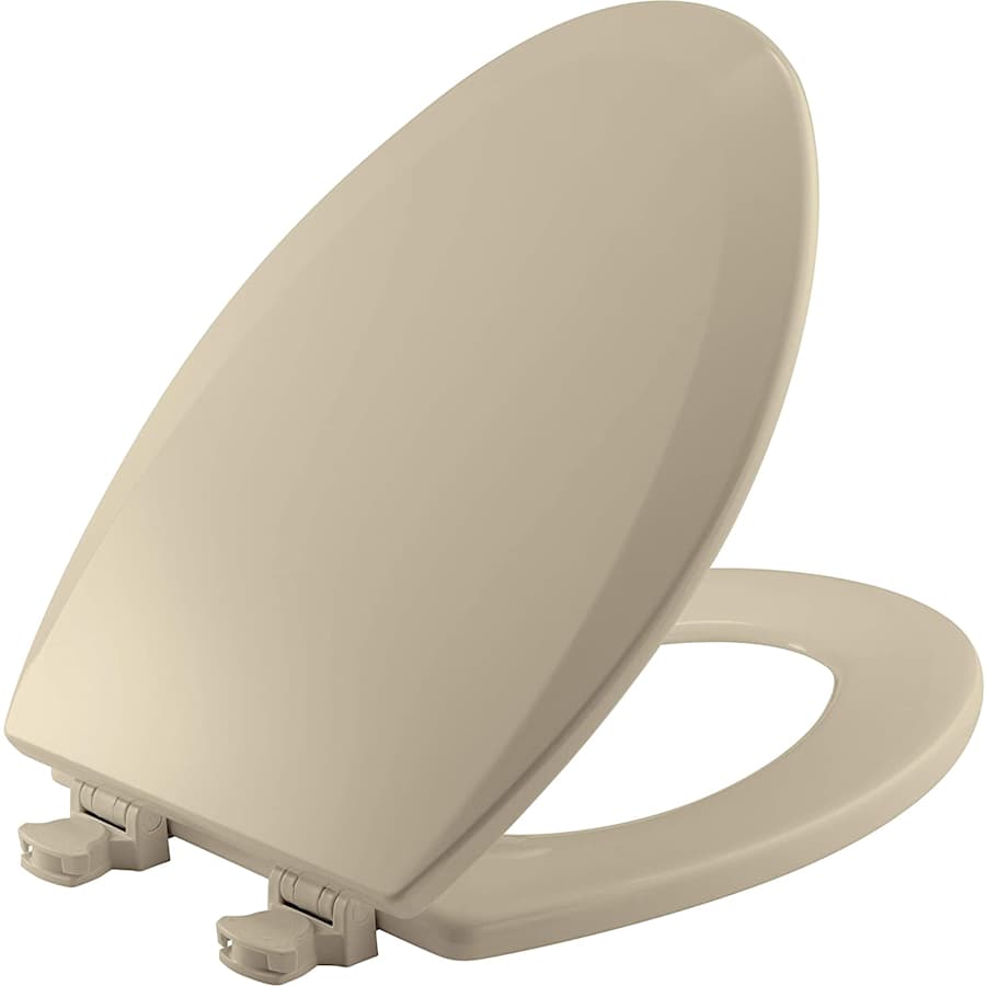 Bemis Elongated Wood Toilet Seat w/ Easy Clean Hinges for $22