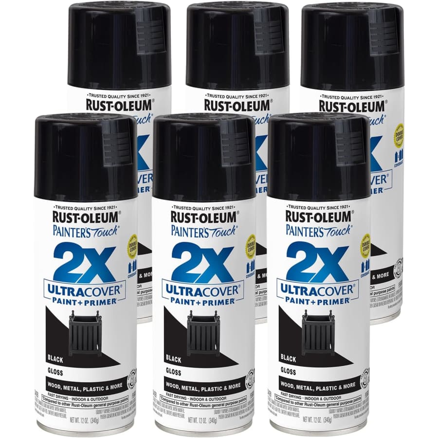 Rust-Oleum Painter's Touch 2X Ultra Cover Spray Paint 12-oz. Can 6-Pack for $31