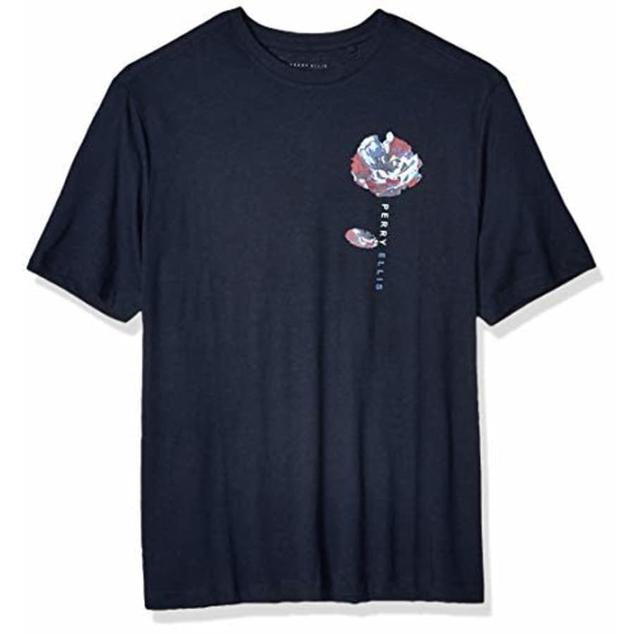 Perry Ellis Men's Big and Tall Big & Tall Printed Short Sleeve Tee Shirt, Dark Sapphire, 2X Large for $15 Perry Ellis Men's Big and Tall Big & Tall Printed Short Sleeve Tee Shirt, Dark Sapphire, 2X Large for $15