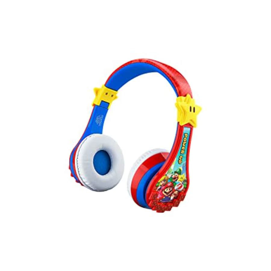 eKids Super Mario Wireless Bluetooth Portable Kids Headphones with Microphone, Volume Reduced to for $30 eKids Super Mario Wireless Bluetooth Portable Kids Headphones with Microphone, Volume Reduced to for $30