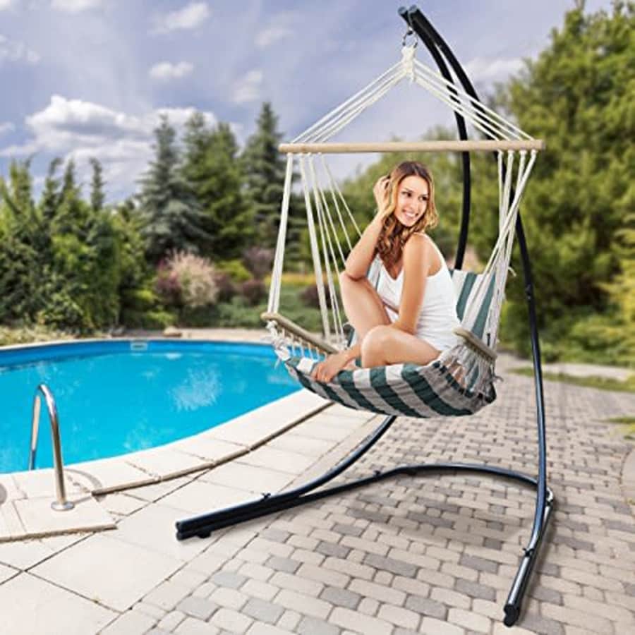 Sorbus Hammock Chair Stand for Hanging Chairs, Swings, Loungers, 330 Pound Capacity, Perfect for for $130 Sorbus Hammock Chair Stand for Hanging Chairs, Swings, Loungers, 330 Pound Capacity, Perfect for for $130