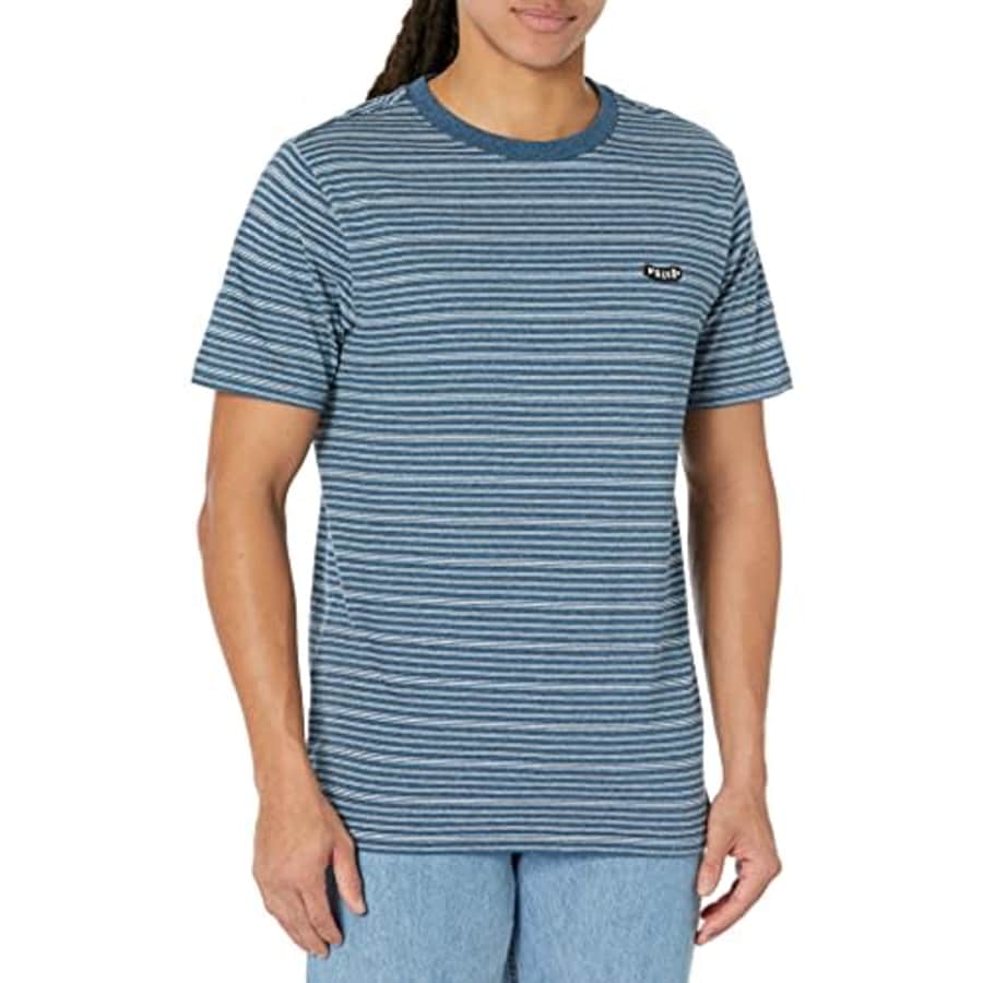 Volcom Men's Regular Static Stripe Crew Shirt, Aged Indigo, X-Small for $15 Volcom Men's Regular Static Stripe Crew Shirt, Aged Indigo, X-Small for $15