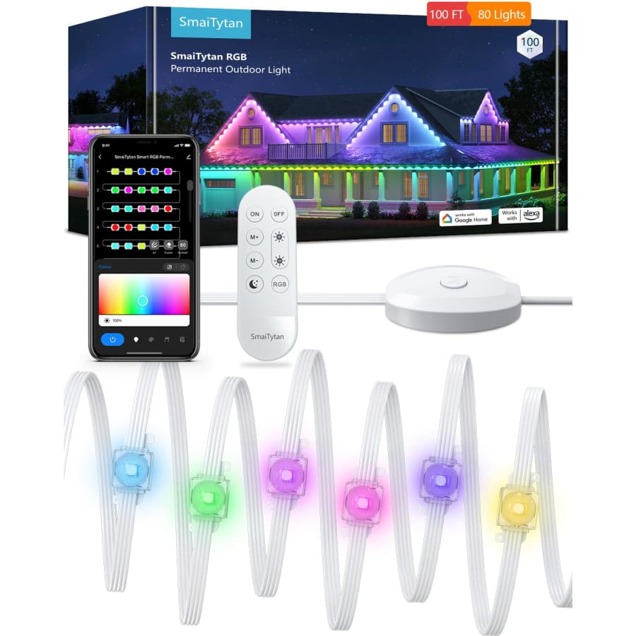 SmaiTytan 100-Foot Permanent Outdoor Lights for $174 SmaiTytan 100-Foot Permanent Outdoor Lights for $174