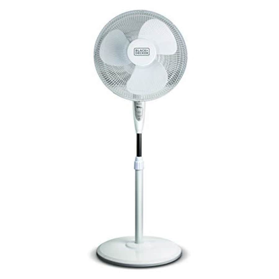 Black+Decker Black & Decker, White 16" Stand Fan with Remote for $40 Black+Decker Black & Decker, White 16" Stand Fan with Remote for $40
