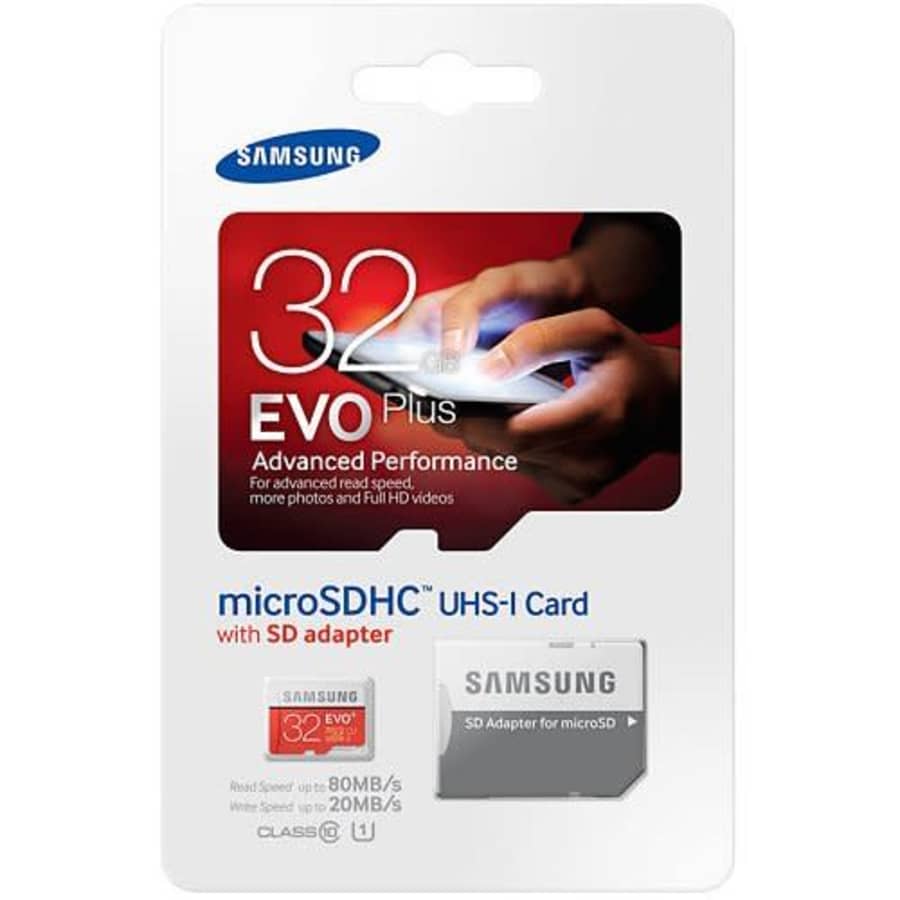 Samsung Evo Plus 32GB MicroSD HC Class 10 UHS-1 Mobile Memory Card for Samsung Galaxy J3 J1 Nxt Ace for $22