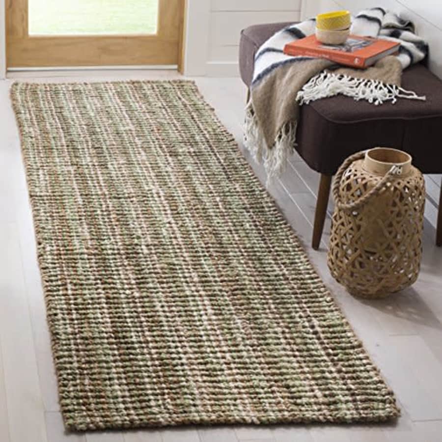 Safavieh NF447S-2 Fiber Collection Sage and Natural Jute Area Rug, 2' x 3', for $24