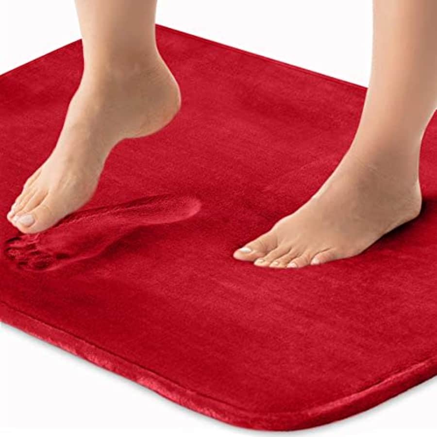 Gorilla Grip Thick Memory Foam Bath Rug, Soft Absorbent Luxury Mats, 48x24, Plush Velvet Topside, for $23