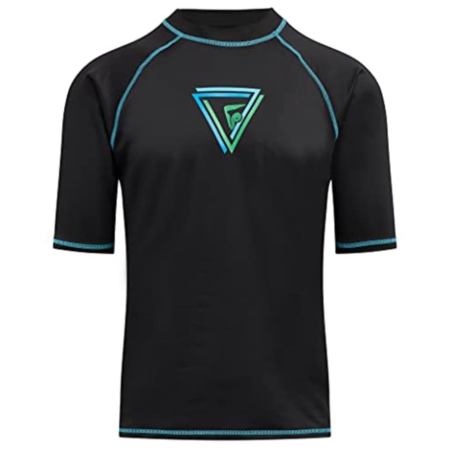 Kanu Surf Men's Fiji UPF 50+ Rashguard, Seaweeds Black, Medium for $18