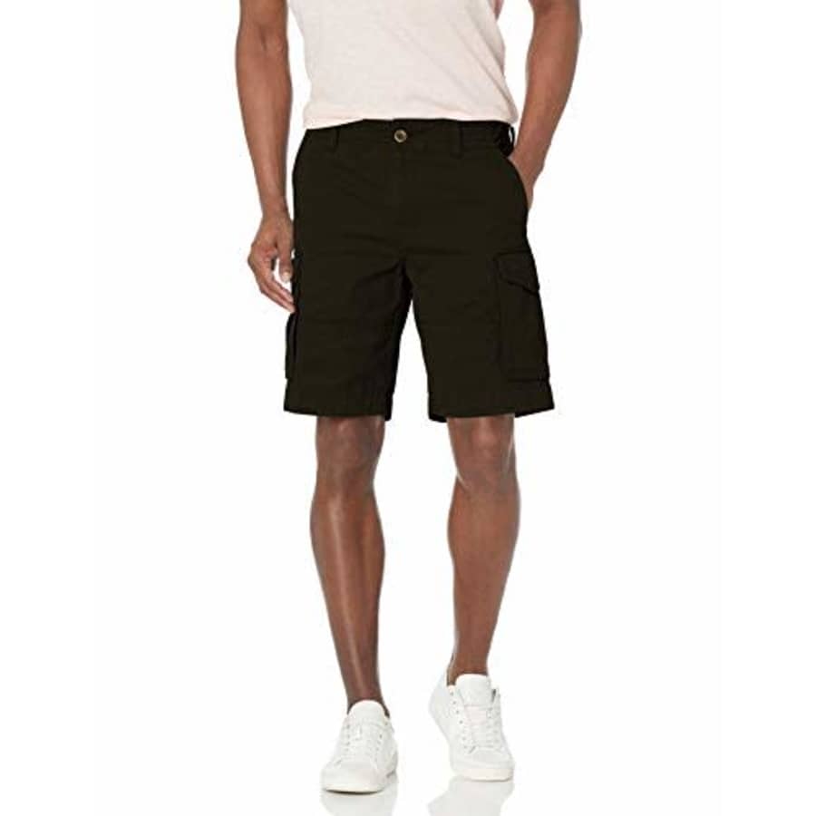 Tommy Hilfiger Men's 6 Pocket Cargo Shorts, TH DEEP Black, 31 for $56