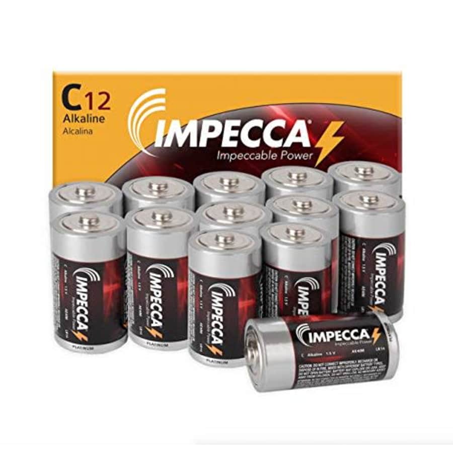 Impecca C Batteries High-Performance Alkaline C Cell Battery with A 10 Year Ultra Long Lasting for $17 Impecca C Batteries High-Performance Alkaline C Cell Battery with A 10 Year Ultra Long Lasting for $17