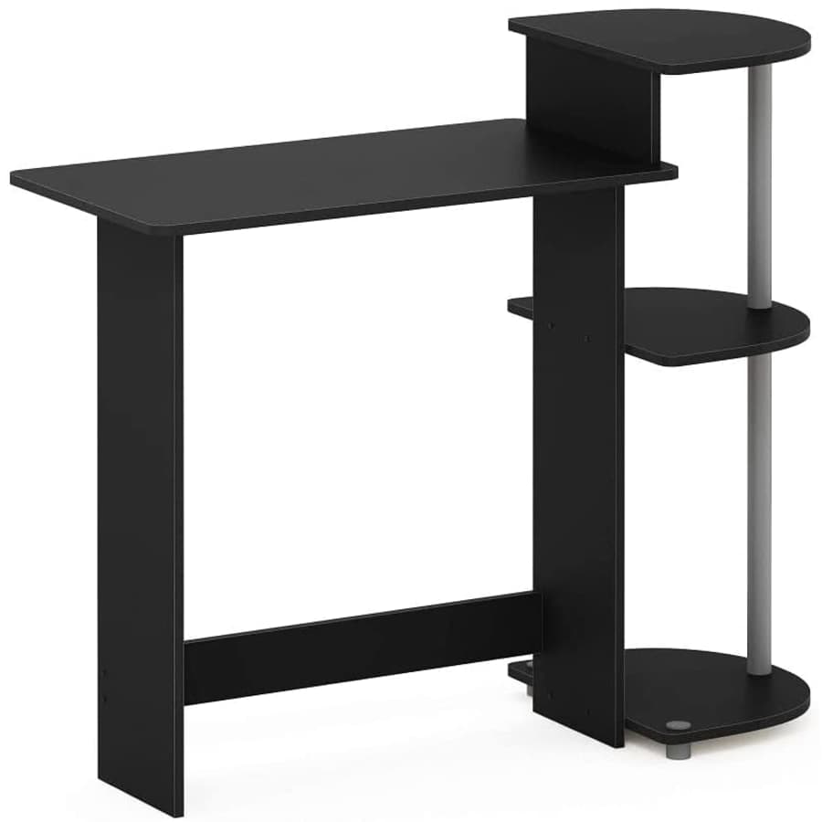 Furinno Compact Computer Desk w/ Shelves for $43