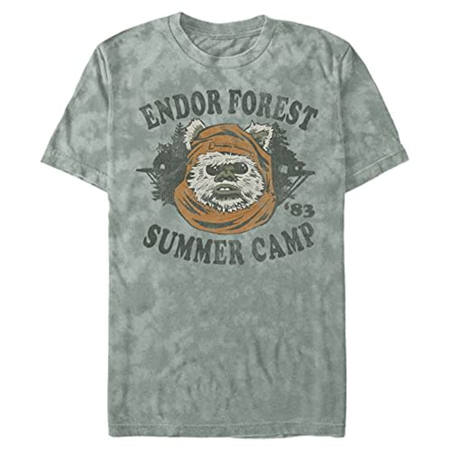 Star Wars Men's Endor Camp T-Shirt, Lime Green, Medium for $21