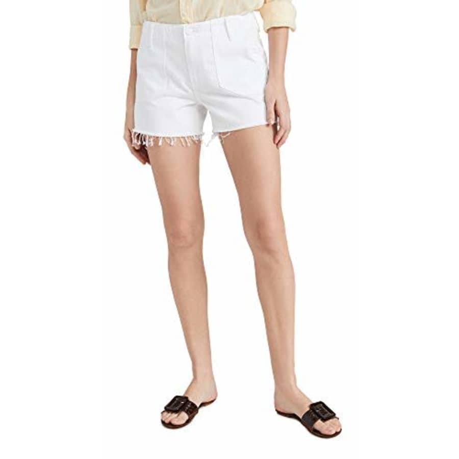 PAIGE Women's Mayslie Utility Shorts, Crisp White, 23 for $100