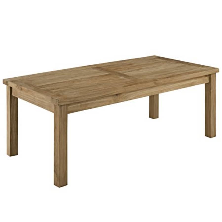 Modway Marina Premium Grade A Teak Wood Outdoor Patio Rectangle Coffee Table in Natural for $278