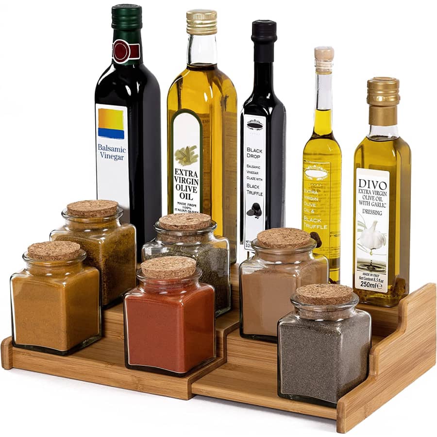 Seville Classics 3-Tier Bamboo Wood Expandable Spice & Seasoning Rack for $49