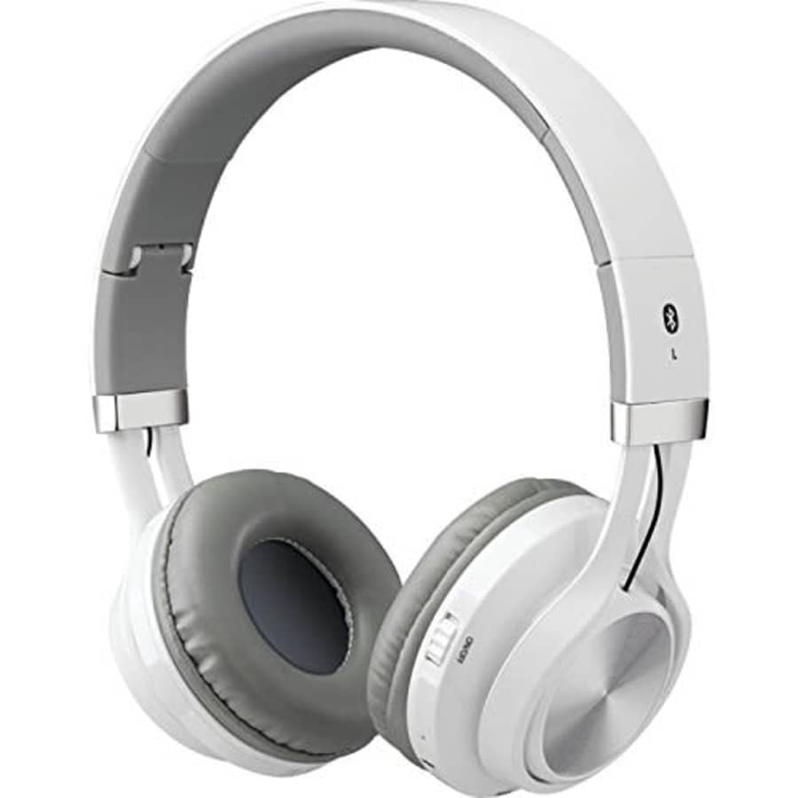 ILIVE IAHB56W Bluetooth Headphones with Microphone (White) for $61