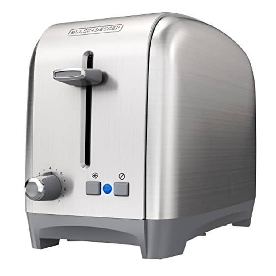 Black + Decker BLACK+DECKER 2-Slice Extra Wide Slot Toaster, Classic, Stainless Steel, TR2400SD for $35