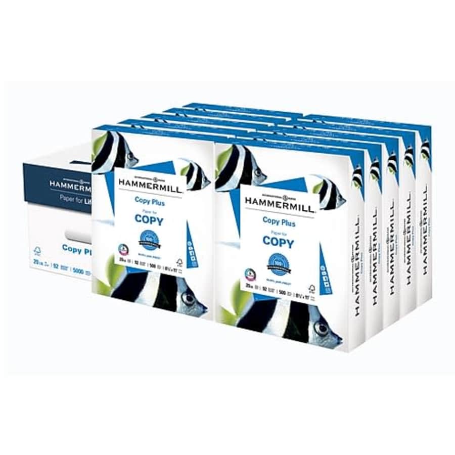 HammerMill Copy Plus 8.5" x 11" Multipurpose Paper 10-Ream Case for $43