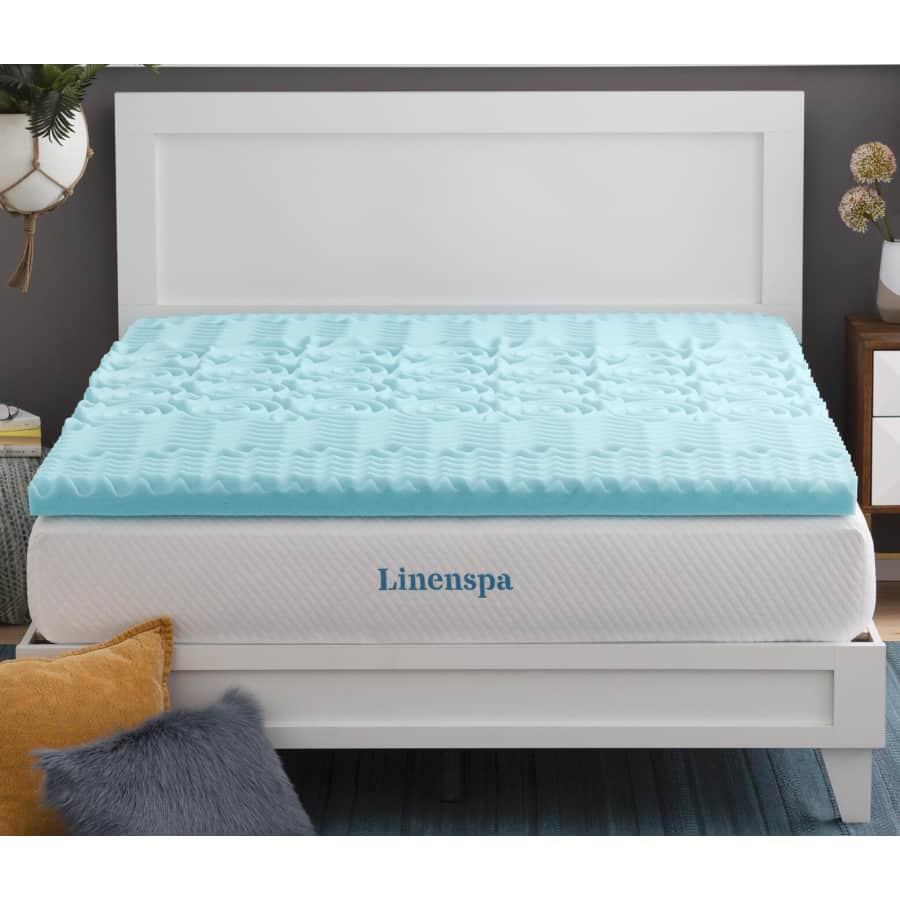 Linenspa Essentials 3" Zoned Gel Memory Foam California King Mattress Topper for $83