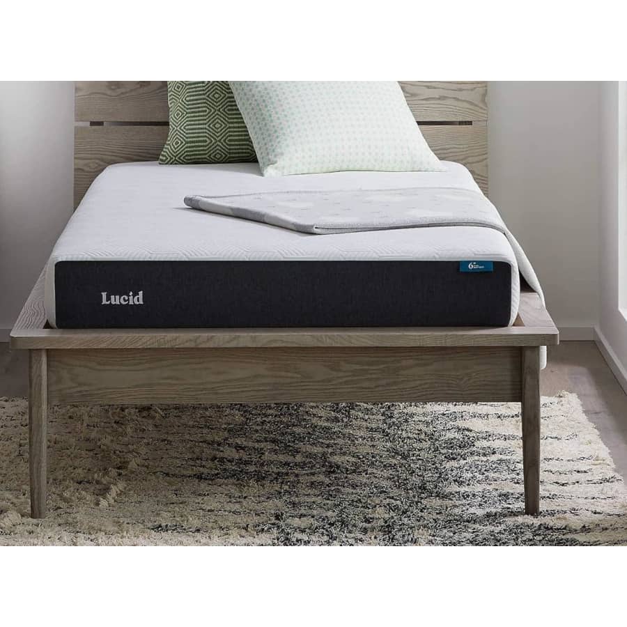 Lucid 6" Gel Memory Foam Bamboo Charcoal Twin Mattress for $99