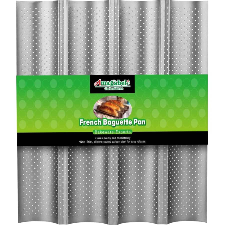 Amagabeli Garden & Home 15" x 13" French Baguette Pan for $17 Amagabeli Garden & Home 15" x 13" French Baguette Pan for $17