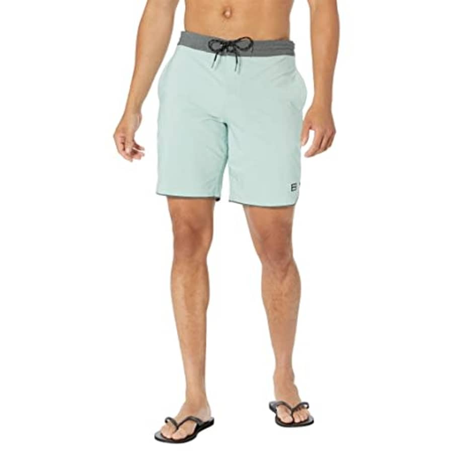 Billabong Men's Standard 73 Lo Tide Scallop Boardshort Swim Short Trunk, 19 Inch Outseam, Sage, 38 for $60