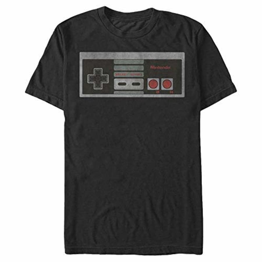 Nintendo Men's Retro NES Controller T-Shirt, Black, XXX-Large for $13