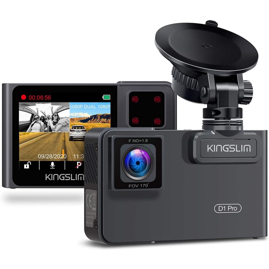 Kingslim 1080p Dual Dash Cam for $120