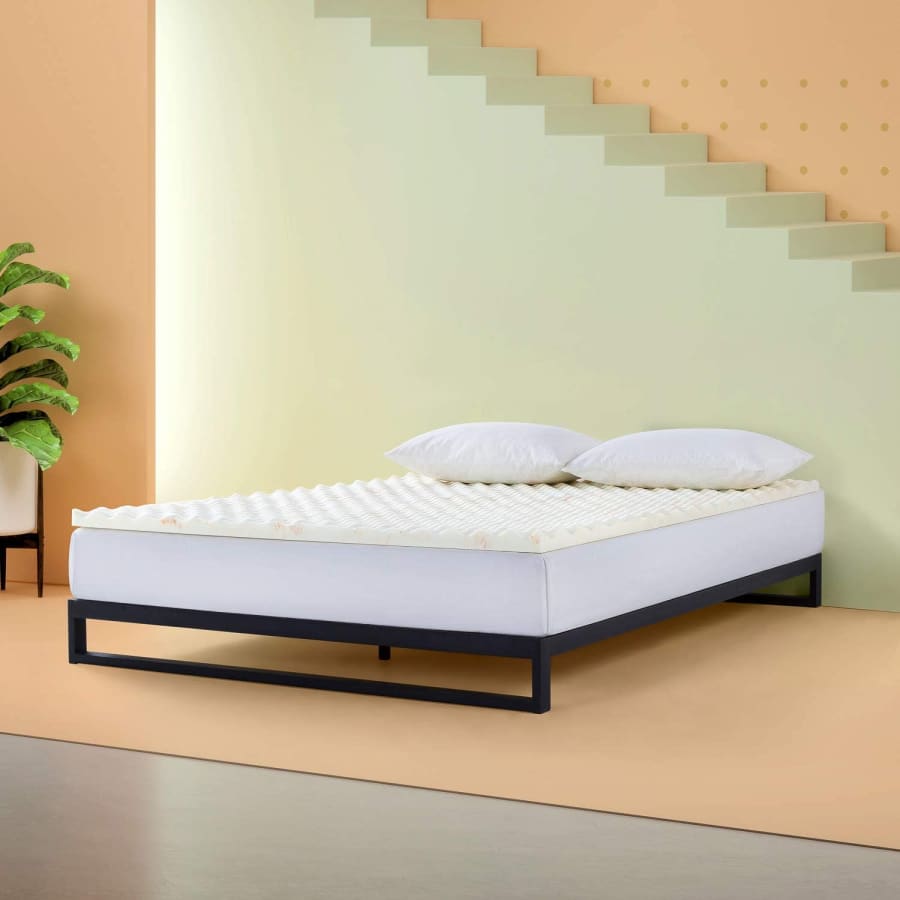 Zinus 1.25" Swirl Copper Memory Foam Queen Mattress Topper for $30