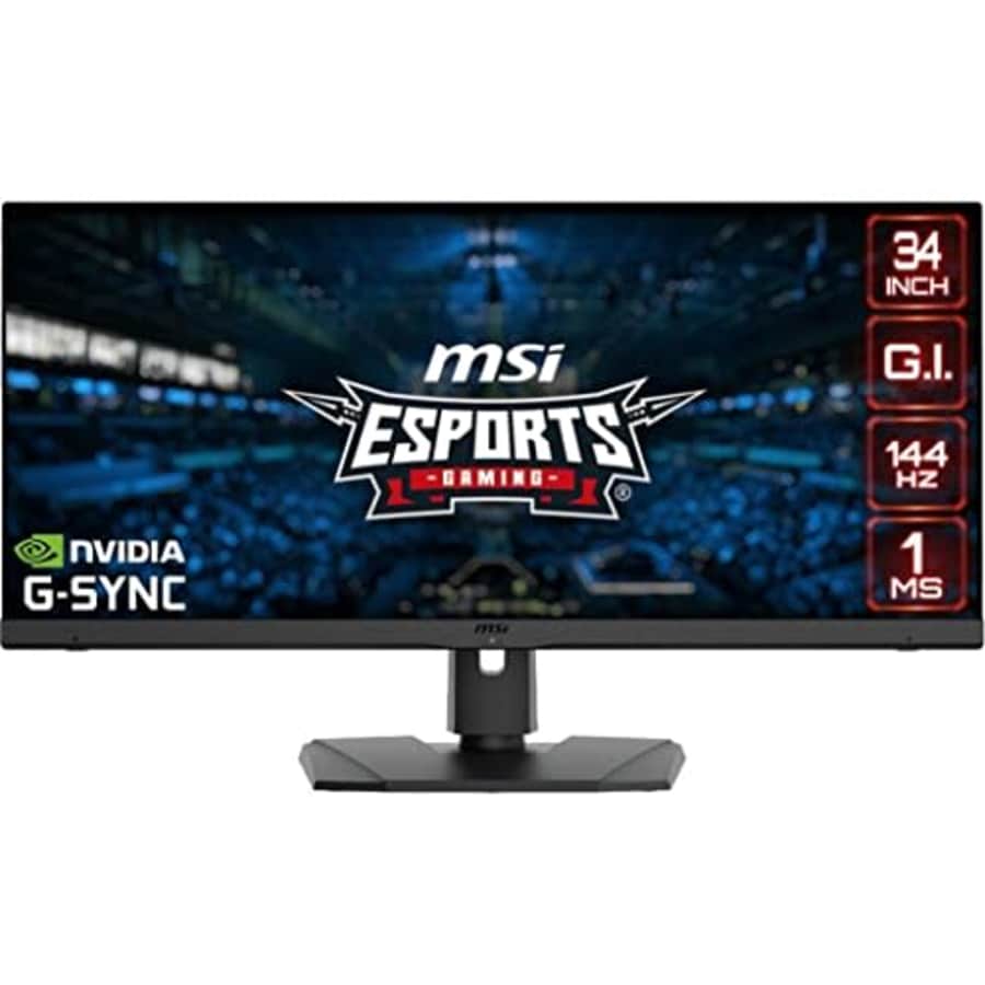 MSI MPG341QR, 34" Gaming Monitor, 3440 x 1440 (UWQHD), IPS, 1ms, 144Hz, G-Sync Compatible, HDR 400, for $380