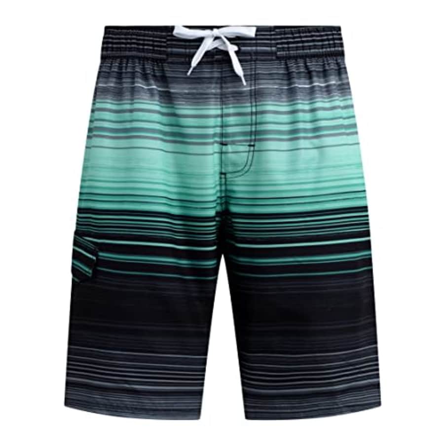 Kanu Surf Men's Standard Infinite Swim Trunks (Regular & Extended Sizes), Surfline Black/Green, for $20 Kanu Surf Men's Standard Infinite Swim Trunks (Regular & Extended Sizes), Surfline Black/Green, for $20